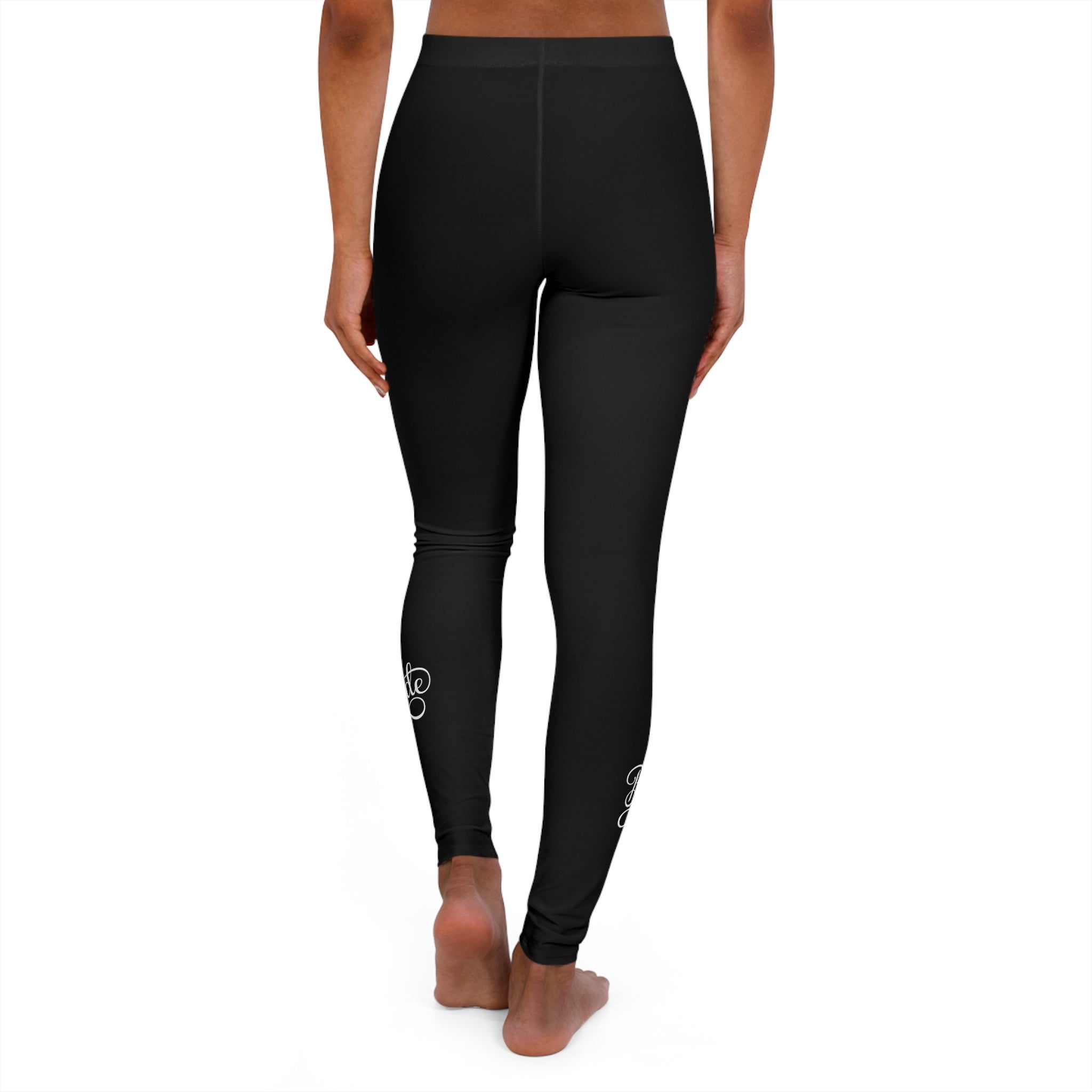Womens Black Fitness Leggings, Bride Accessories, Wedding