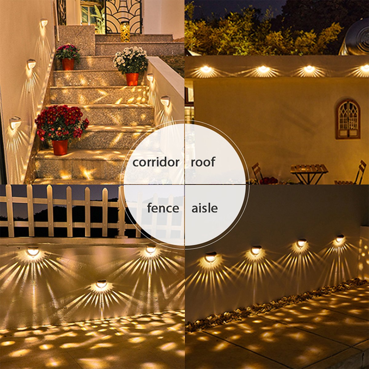 Solar Semicircle Walls Light