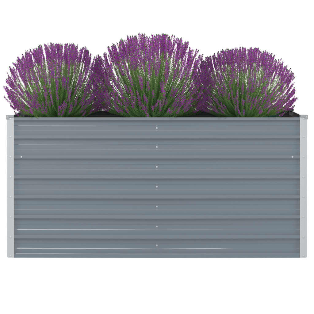Raised Garden Bed Anthracite 63"x31.5"x30.3" Galvanized Steel