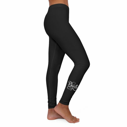 Womens Black Fitness Leggings, Bride Accessories, Wedding