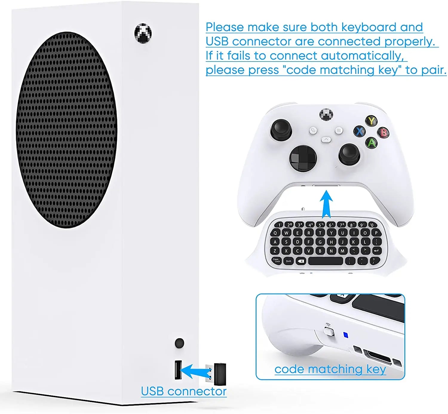 Wireless 2.4Ghz Mini Controller Keyboard Gaming Chatpad with