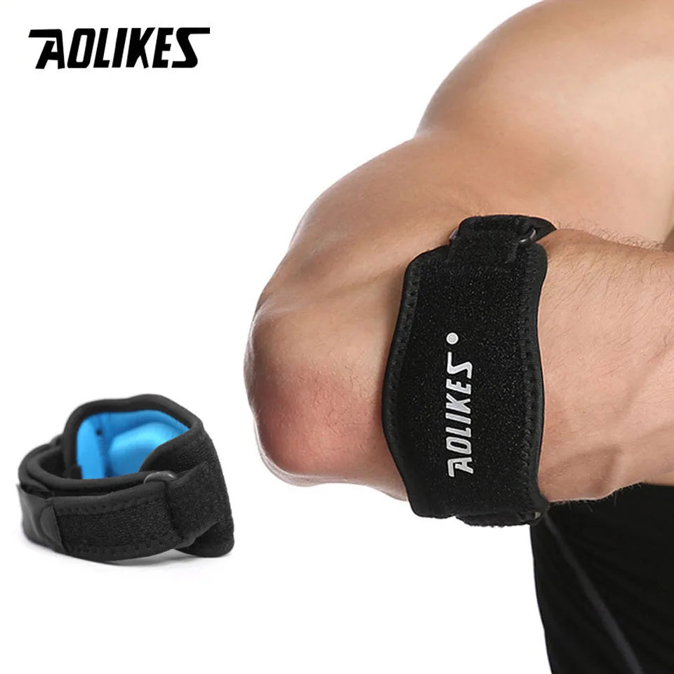 AOLIKES 1PCS Adjustable Basketball Tennis Golf Elbow Support Golfer's Strap Elbow Pads Lateral Pain Syndrome Epicondylitis Brace