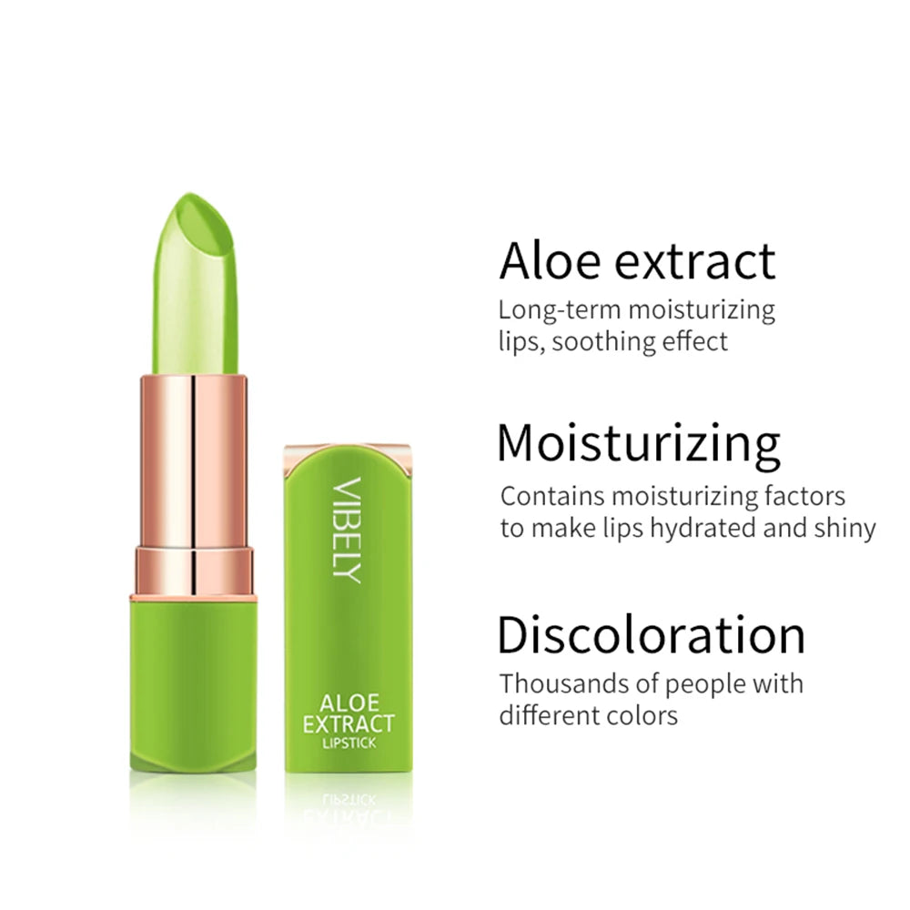 VIBELY New Mood Changing Lip Balm 7 Color Color Natural Aloe Vera Lipstick Long Lasting Moisturizing Makeup Cosmetics for Women