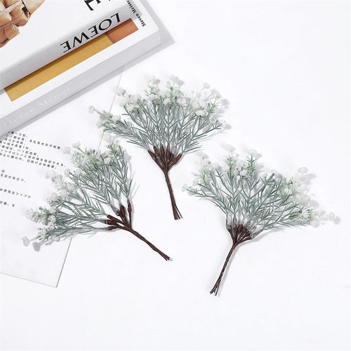 6PCS Artificial Flowers Mini Milan Bouquet Home Decor Plastic Plants