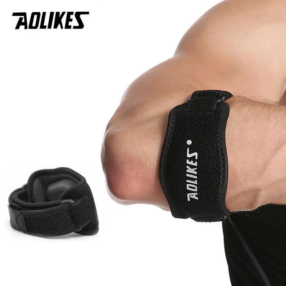 AOLIKES 1PCS Adjustable Basketball Tennis Golf Elbow Support Golfer's Strap Elbow Pads Lateral Pain Syndrome Epicondylitis Brace