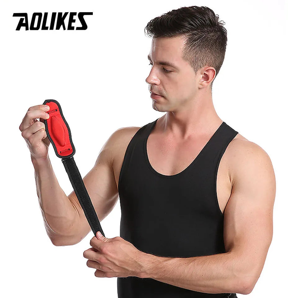 AOLIKES 1PCS Adjustable Basketball Tennis Golf Elbow Support Golfer's Strap Elbow Pads Lateral Pain Syndrome Epicondylitis Brace