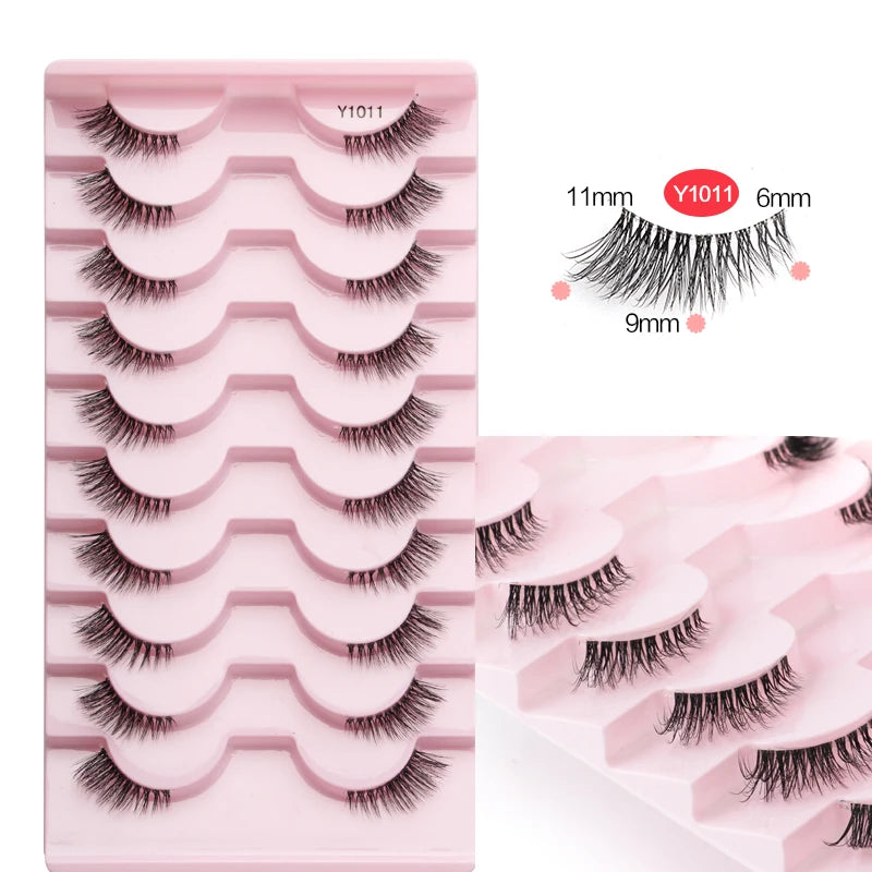 YSDO Half Eyelashes 3/5/10 Half Lashes Soft Natural Cat Eye Lashes Makeup Tool Extension Fluffy Faux Cils maquiagem Half Lashes
