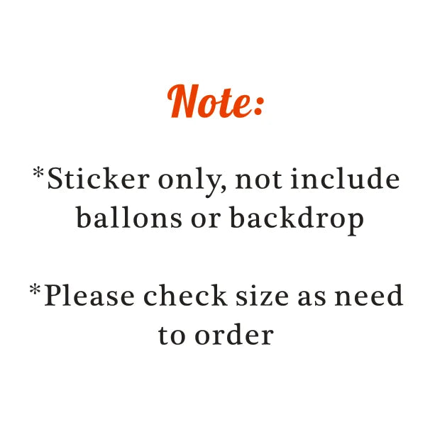 Baby Birthday Party Sign Stickers Custom Texts Big Backdrop Vinyl