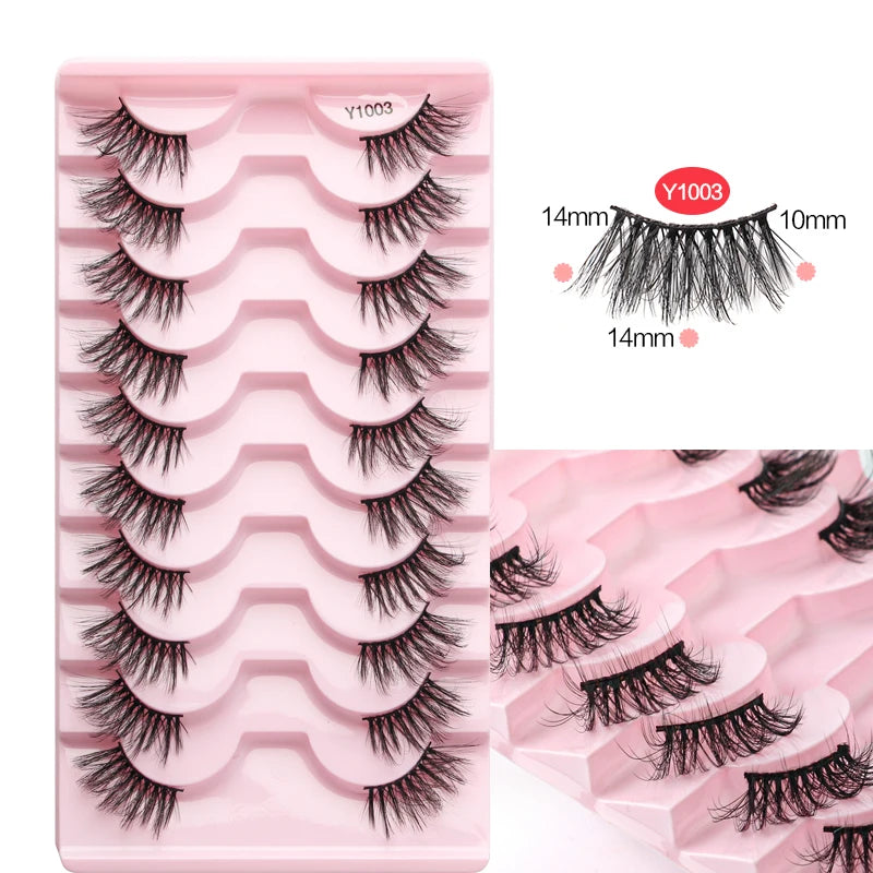 YSDO Half Eyelashes 3/5/10 Half Lashes Soft Natural Cat Eye Lashes Makeup Tool Extension Fluffy Faux Cils maquiagem Half Lashes