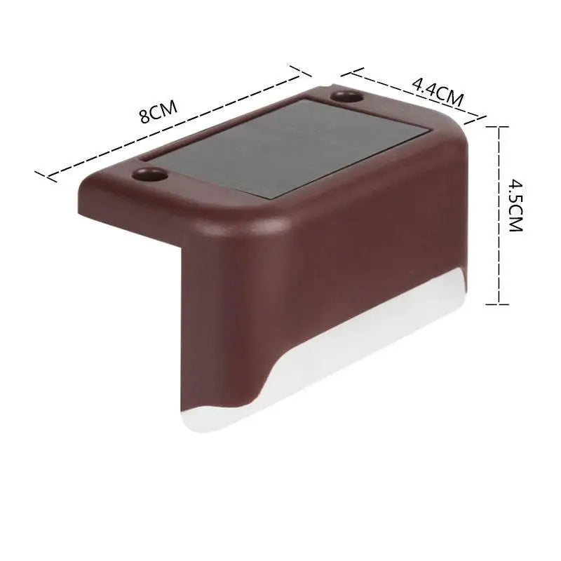 LED Solar Outdoor Garden Light Warm/White Stair Wall Light treet Step Light Waterproof Lighting Decoration For Patio Yard Fence