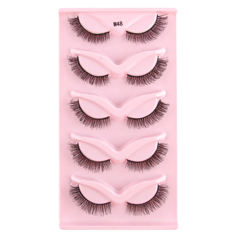 YSDO Half Eyelashes 3/5/10 Half Lashes Soft Natural Cat Eye Lashes Makeup Tool Extension Fluffy Faux Cils maquiagem Half Lashes