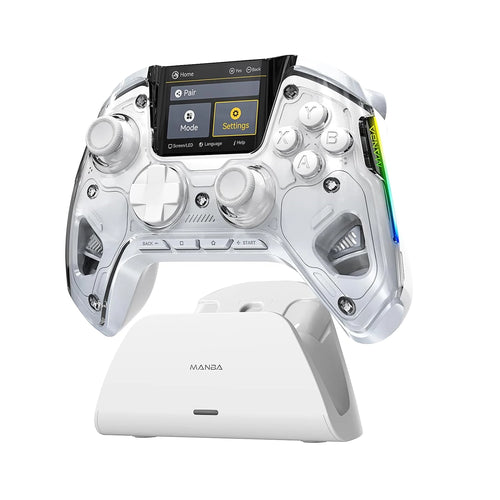 Interactive Wireless Gaming Controller: Hall Effect Stick, RGB Light,