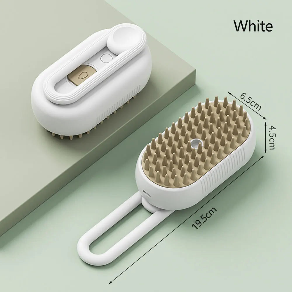 Cat Dog Pet Grooming Comb with Electric Spray Water Steam Soft Silicone Brush Kitten Pet Bath Brush Massage Pet Hair Remover