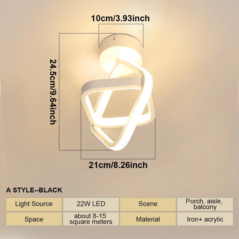 LED Aisle Ceiling Lights Surface Mounted for Bedroom Living Room kitchen and bathroom Modern simple Style Led Decorative Lamp