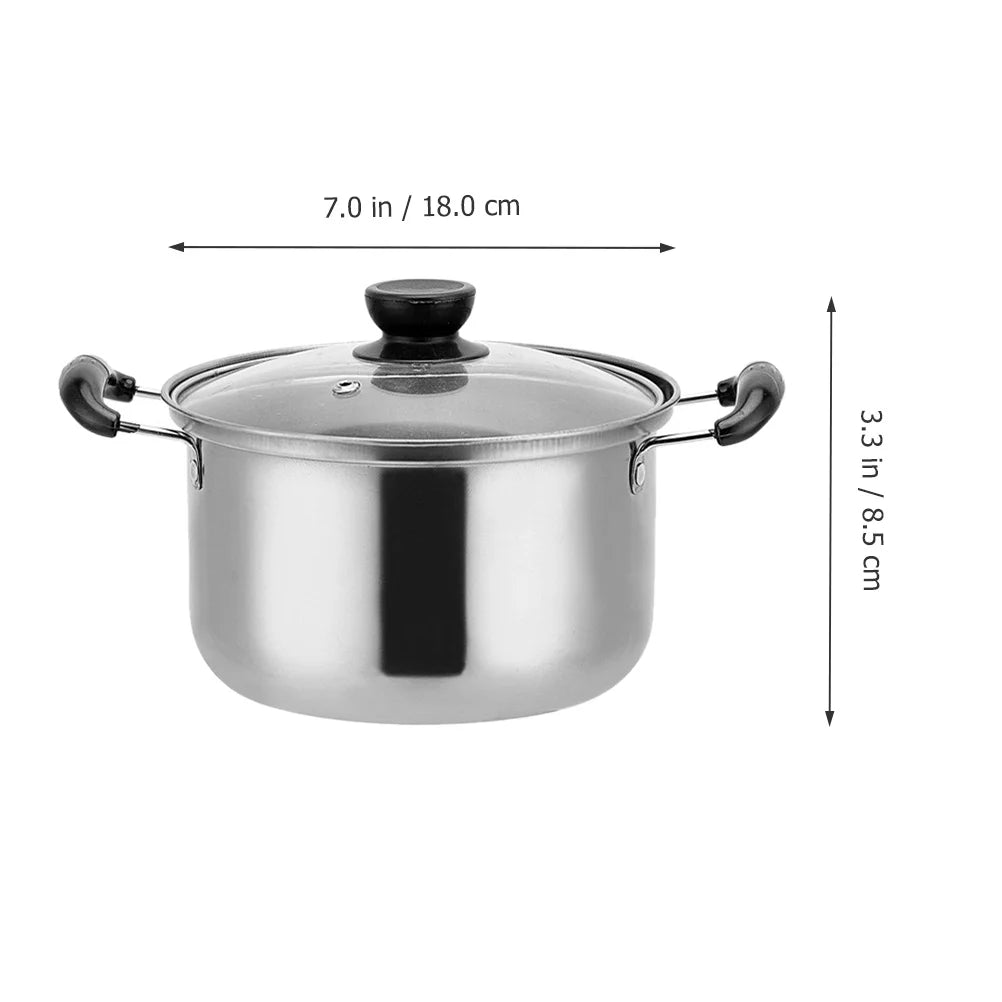 Pot Stainless Cooking Steel Soup Lid Stock Pasta Pan Kitchen Saucepan Cookware Stew Steamer Noodle Stockpot Boiling Noodles