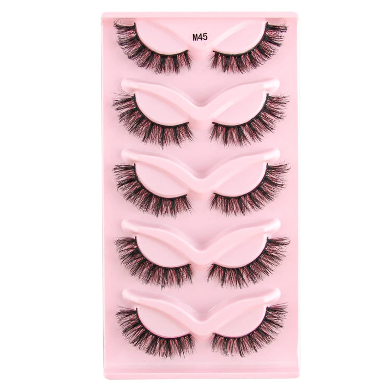 YSDO Half Eyelashes 3/5/10 Half Lashes Soft Natural Cat Eye Lashes Makeup Tool Extension Fluffy Faux Cils maquiagem Half Lashes