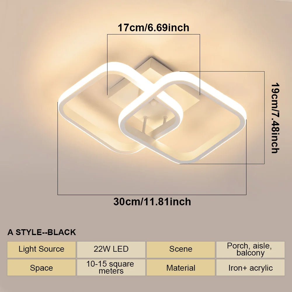 LED Aisle Ceiling Lights Surface Mounted for Bedroom Living Room kitchen and bathroom Modern simple Style Led Decorative Lamp