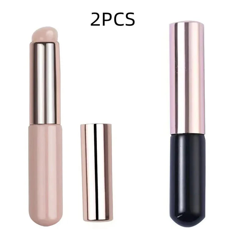 Upgrade Silicone Lip And Concealer Makeup Brushes Pink Silicone Brush For Lip Balm Lip Gloss Lip Stick MultiFunction Brush