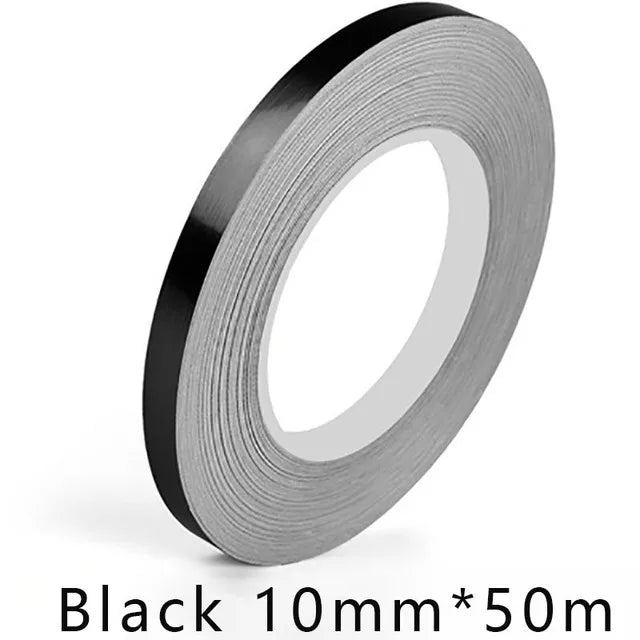 50M Brushed Gold Silver Floor Edging Waterproof Seam Wall Stickers Wall Gap Ceiling Home Decoration Self-adhesive Tile Tape