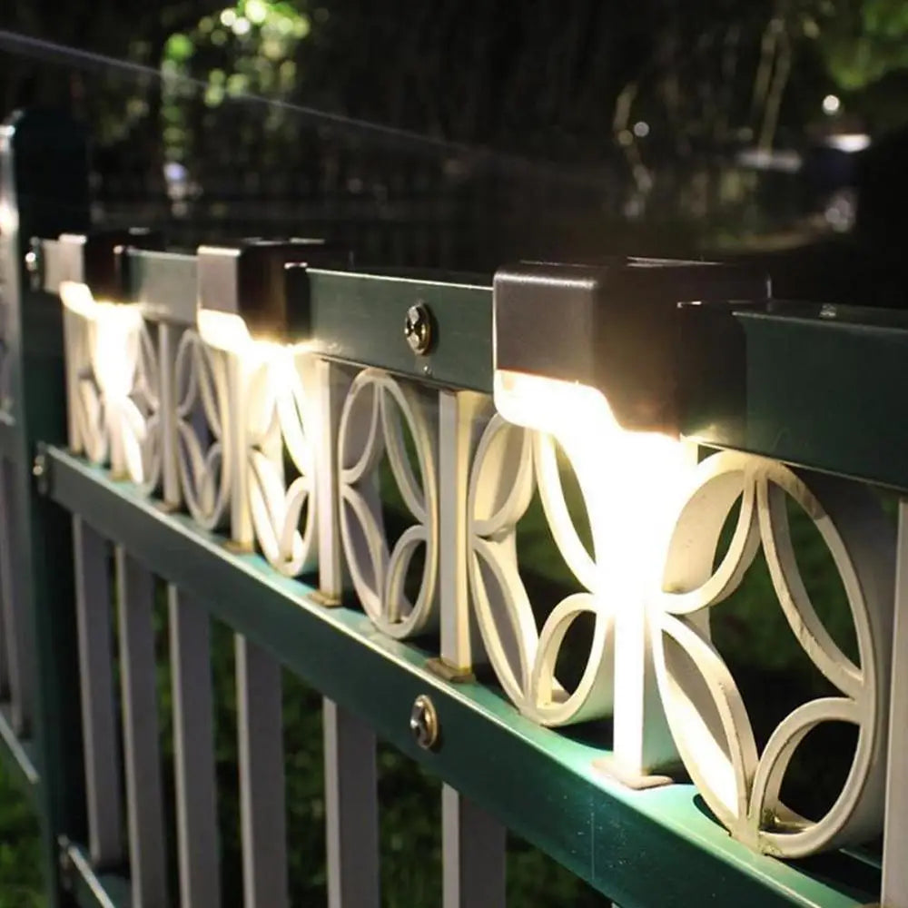 LED Solar Outdoor Garden Light Warm/White Stair Wall Light treet Step Light Waterproof Lighting Decoration For Patio Yard Fence