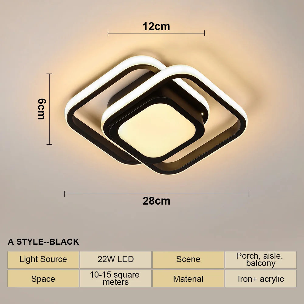 LED Aisle Ceiling Lights Surface Mounted for Bedroom Living Room kitchen and bathroom Modern simple Style Led Decorative Lamp