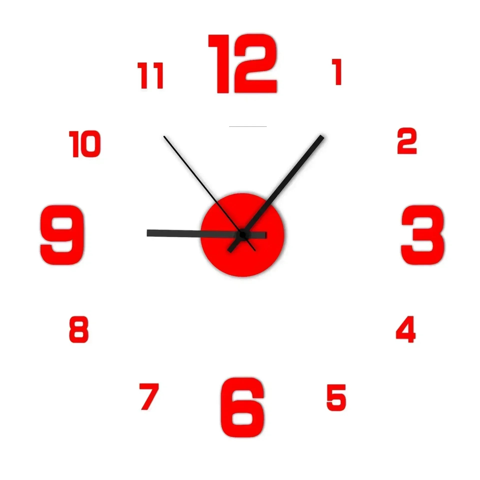 Digital Clock Wall Clock Living Room Large Garden Acrylic Mirror Sticker Decoration Decoration for Bedroom Decororation Clocks