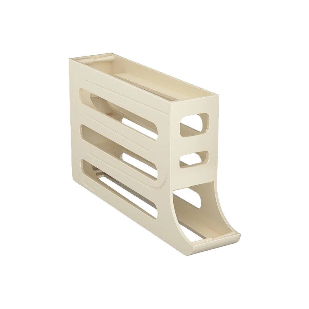 Automatic Scrolling Egg Holder Rack Storage Box Egg Basket Container Organizer Rolldown Refrigerator Egg Dispenser For Kitchen