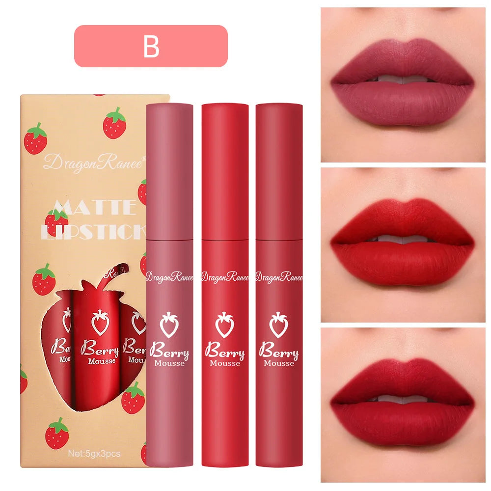 Korean Lipsticks Set Make Up For Women Beauty Cosmetics Matte Lipsticks Waterproof Long lasting The Best