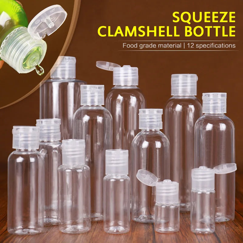 5-250ml Mini Refillable Makeup Cosmetic Face Cream Pot Bottle Plastic clear Empty Make Up Container Bottle Travel Kit Accessorie