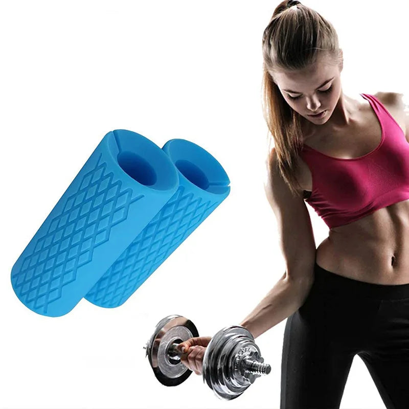 Silicone Dumbbell Grip Barbell Grip Kettle Bell Fitness Machinery Anti Slip and Bold Motorcycle Accessory Decoration Non-slip