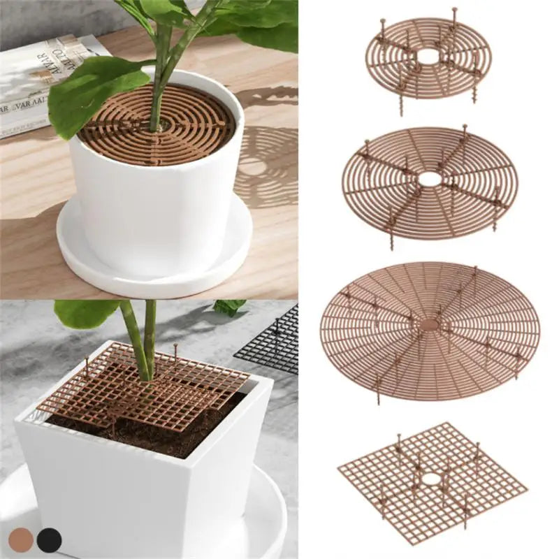 Plant Pot Soil Guard With Nails Plant Pot Grid Flower Pot Cover Baby