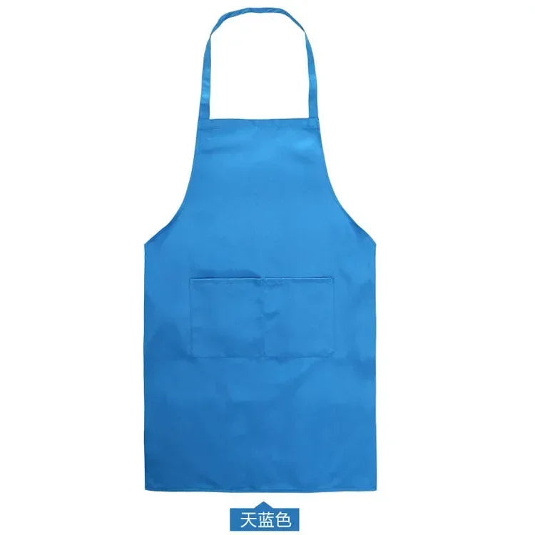 Adjustable Cooking Apron Unisex  Household Solid Color Chef Waiter Barbecue Hairdresser Adult Pocket Apron Kitchen Supplies Tool