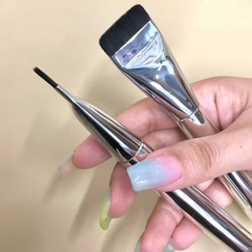 Ultra Thin Foundation Brush Soft Hair Thin Face Contour Brush BB Cream Blender Mixed Foundation Cream Makeup Brush Makeup Tool
