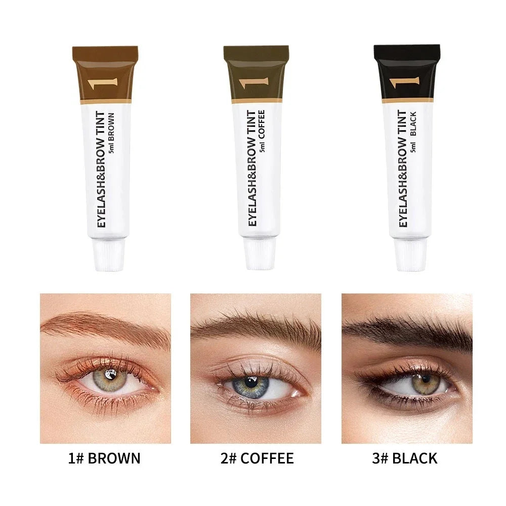 Eyelash & Eyebrow Dye Tint Kit Waterproof 15 Mins Fast Dye Brow Enhance Brow Dye Lash Long Lasting Permanent Makeup Tools