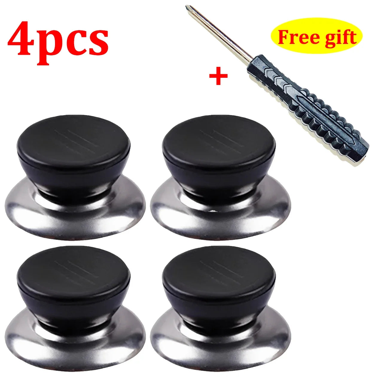 Kitchen Pot Lid Knobs Universal Pan Lid Holding Tops Replacement Lid Hand Grip Knob Handle Resistant Tool with Screwdriver gift