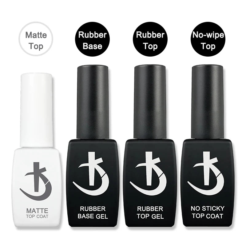 KODI JYJ Base and Top Coat for Gel Polish Acid free Primer Varnish Hybrid Semi Permanent Lot Matte Top Nails Thick Rubber Base