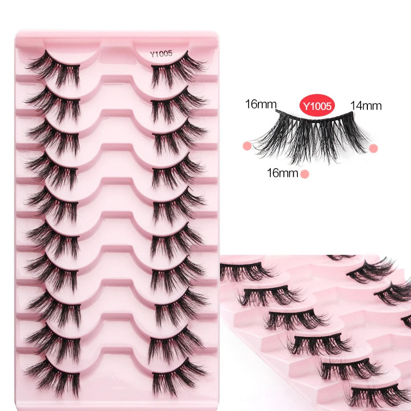 YSDO Half Eyelashes 3/5/10 Half Lashes Soft Natural Cat Eye Lashes Makeup Tool Extension Fluffy Faux Cils maquiagem Half Lashes