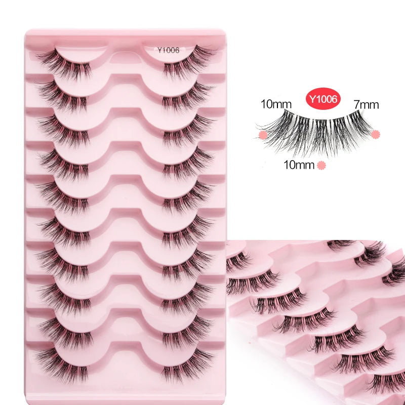 YSDO Half Eyelashes 3/5/10 Half Lashes Soft Natural Cat Eye Lashes Makeup Tool Extension Fluffy Faux Cils maquiagem Half Lashes