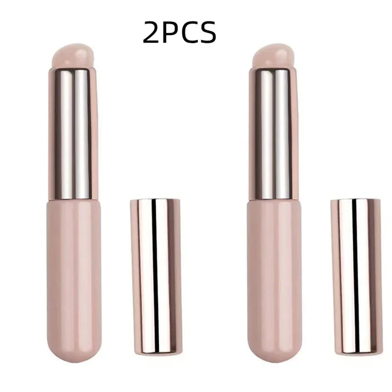Upgrade Silicone Lip And Concealer Makeup Brushes Pink Silicone Brush For Lip Balm Lip Gloss Lip Stick MultiFunction Brush