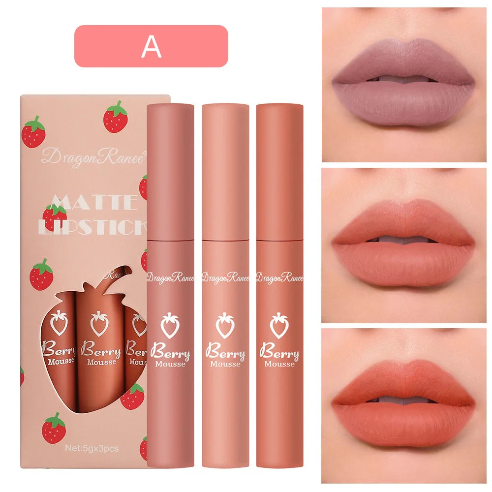 Korean Lipsticks Set Make Up For Women Beauty Cosmetics Matte Lipsticks Waterproof Long lasting The Best