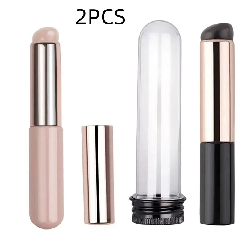 Upgrade Silicone Lip And Concealer Makeup Brushes Pink Silicone Brush For Lip Balm Lip Gloss Lip Stick MultiFunction Brush