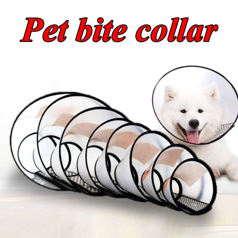 Pet Collar Dog Neck Recovery Protective Cone Collar Anti-Bite Lick Wound Healing Cat Dogs Health Training Medical Circle Tool
