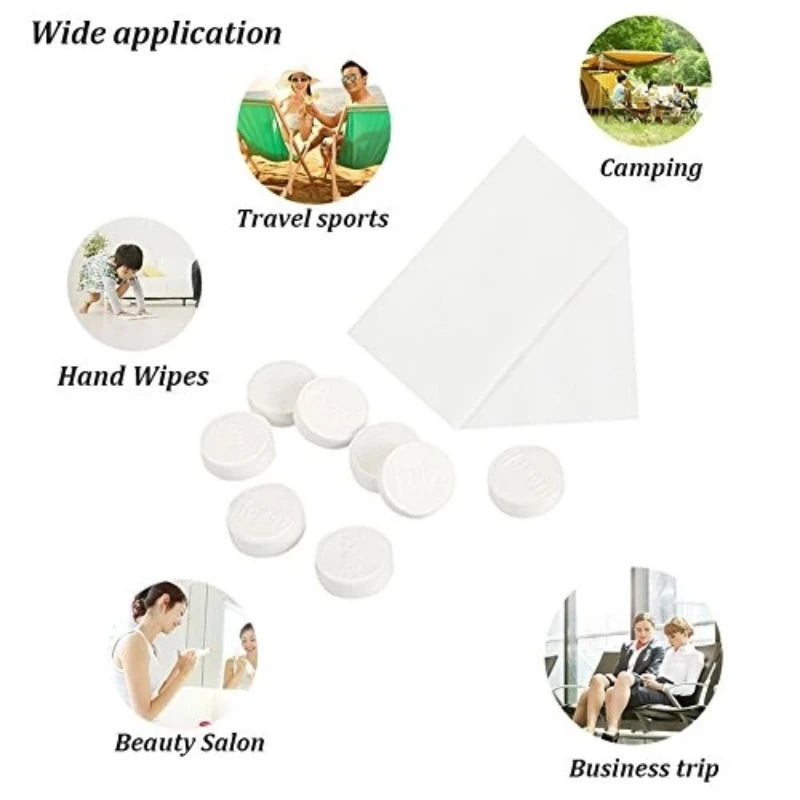 Magical Towel Travel Outdoor Cotton Non-woven Compressed Disposable Face Towel Tablet Cloth Wipes Tissue Mask Makeup Cleaning