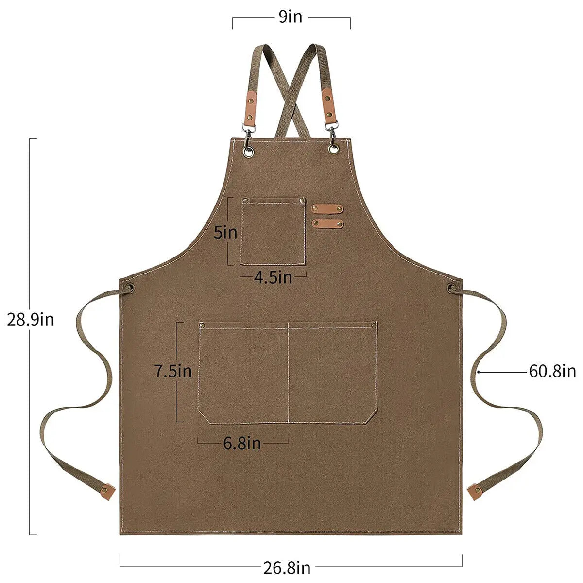 High Brand Men Women Thick Canvas Denim Bib Apron Kitchen Cooking Workshop Heavy Work Apron Home Kitchen Accessories