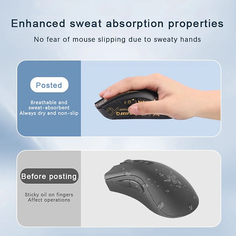 Handmade Mouse Grip Tape Skate Sticker Non Slip Suck Sweat Mouse