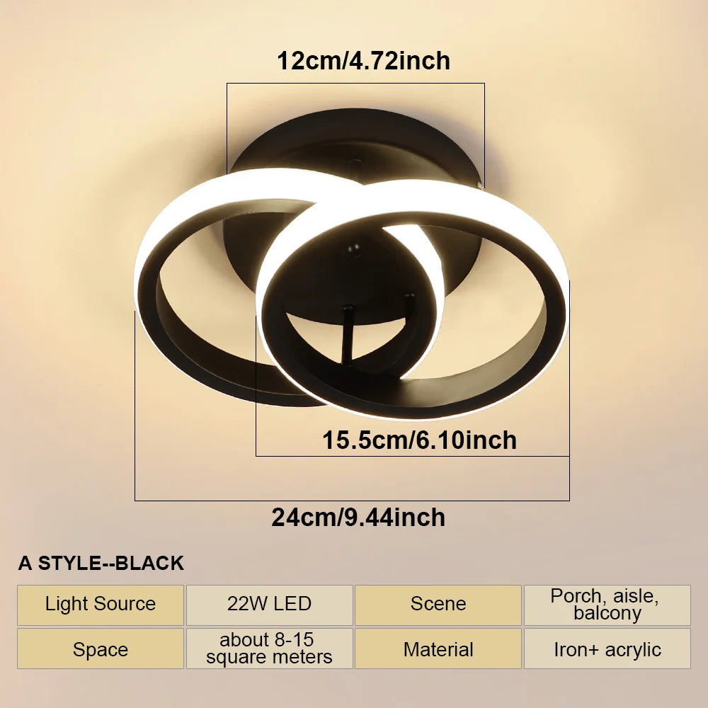 LED Aisle Ceiling Lights Surface Mounted for Bedroom Living Room kitchen and bathroom Modern simple Style Led Decorative Lamp
