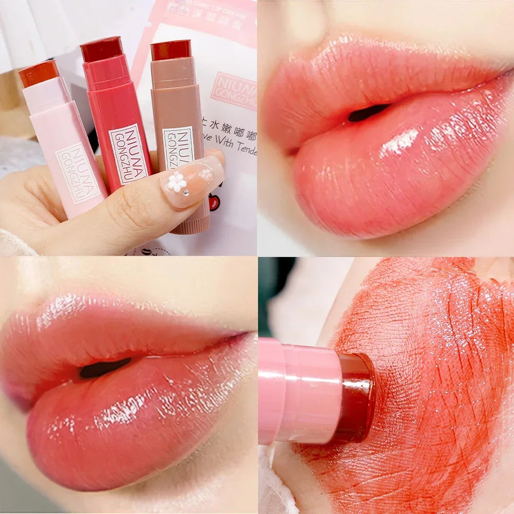 Rose Tea Lip Balm Lipstick Moisturizing Anti-dry Lip Care Cosmetics Anti-cracking Lipstick Colored Hydrating Lip Tinted Makeup
