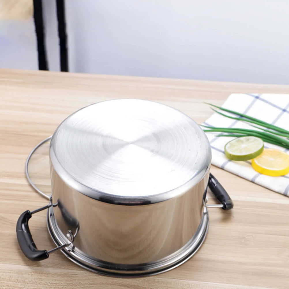 Pot Stainless Cooking Steel Soup Lid Stock Pasta Pan Kitchen Saucepan Cookware Stew Steamer Noodle Stockpot Boiling Noodles