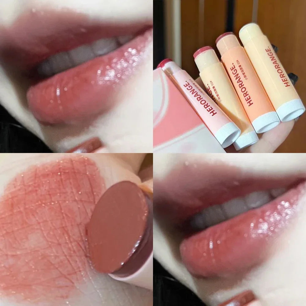 Rose Tea Lip Balm Lipstick Moisturizing Anti-dry Lip Care Cosmetics Anti-cracking Lipstick Colored Hydrating Lip Tinted Makeup