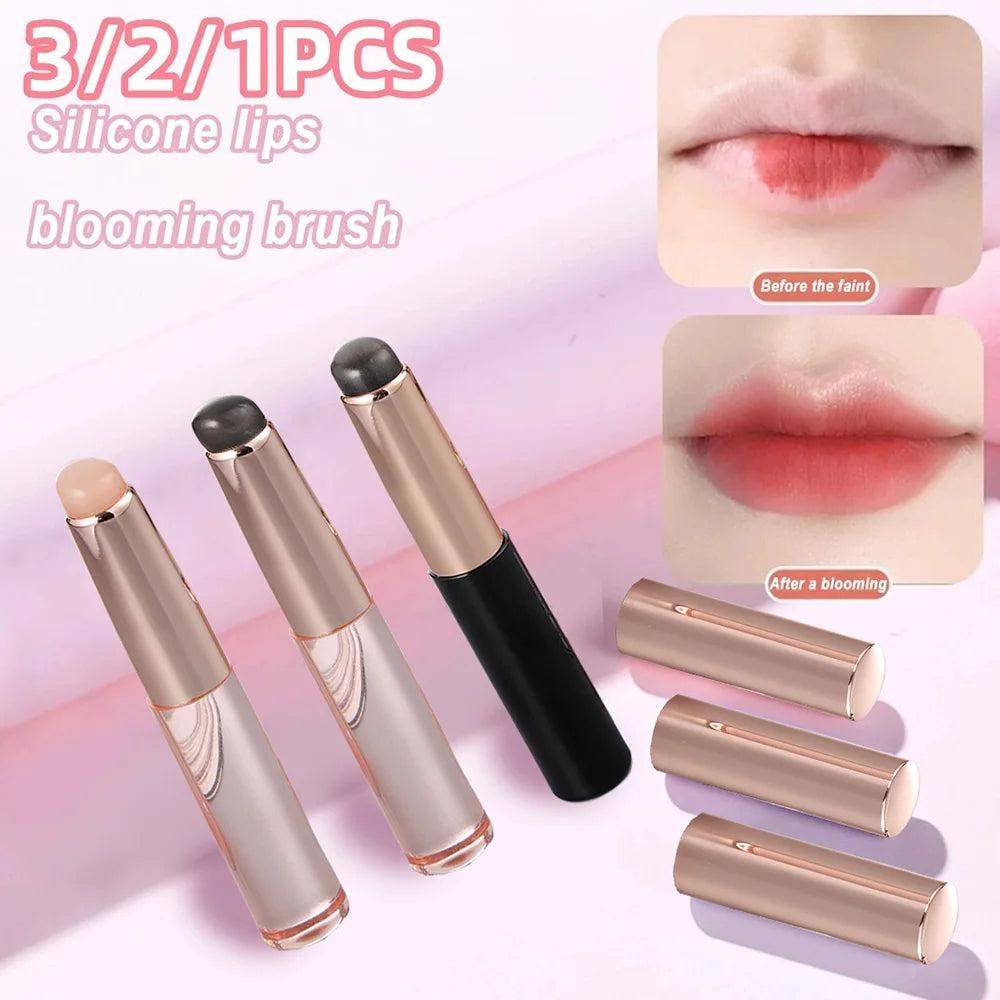 Upgrade Silicone Lip And Concealer Makeup Brushes Pink Silicone Brush For Lip Balm Lip Gloss Lip Stick MultiFunction Brush
